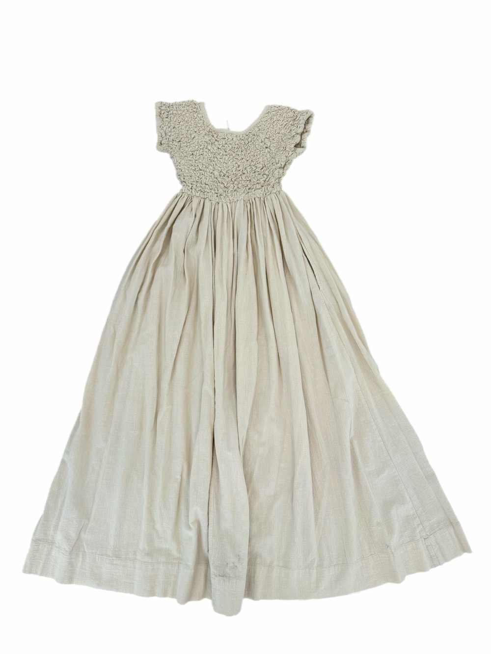 Free People Cream Smocked-Top Midi Dress - Size XS - Picture 3 of 8